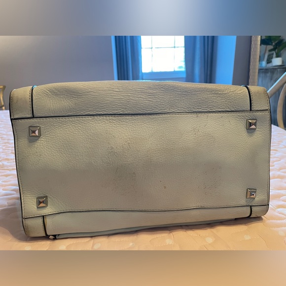 Henri Bendel Rivington Light Green Large Convertible Tote Rare - Picture 6 of 16